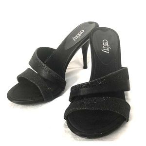 NWOT! CATHY JEAN Sparkly black heels!